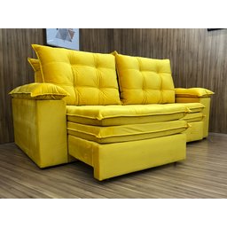 Sofá Retrátil Reclinável 2,30 M Amarelo 331 Sevilha - 6