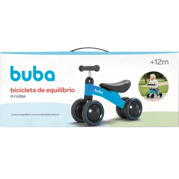 Bicicleta de equilíbrio 4 rodas Azul - Buba - 3