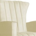 Ver imagem 2 de Poltrona Estofada de Balanço Melinda Suede Marfim - Lm Decor