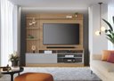 Ver imagem 2 de Estante Home Maceio 2,00m para Tv com Led Freijo/cinza Fosco - Colibri