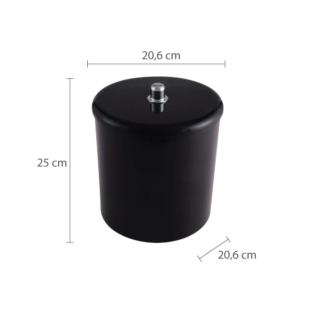 Lixeira Multiuso com Tampa 6 Litros 20cmx25cm CT4 Astra - 2