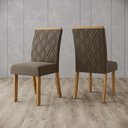 Ver imagem 4 de Mesa de Jantar Luiza 160 C. Vidro 6 Cad. Vita Bege- Henn