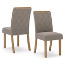Ver imagem 5 de Mesa de Jantar Luiza 160 C. Vidro 6 Cad. Vita Bege- Henn
