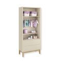 Ver imagem 3 de Quarto de Bebê Guarda Roupa Classic + Cômoda 3 Gavetas Madeira Natural Areia Fosco