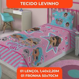 Jogo de Cama Infantil Lepper Lol Solteiro 2 Peças Microfibra Rosa - 8