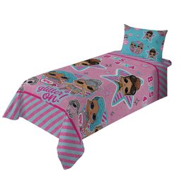 Jogo de Cama Infantil Lepper Lol Solteiro 2 Peças Microfibra Rosa - 1