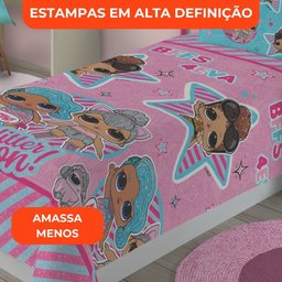 Jogo de Cama Infantil Lepper Lol Solteiro 2 Peças Microfibra Rosa - 5