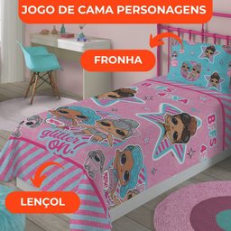 Jogo de Cama Infantil Lepper Lol Solteiro 2 Peças Microfibra Rosa - 3