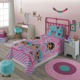 Jogo de Cama Infantil Lepper LOL Solteiro 2 Peças Microfibra Rosa - 2