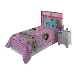 Jogo de Cama Infantil Lepper LOL Solteiro 2 Peças Microfibra Rosa - 1