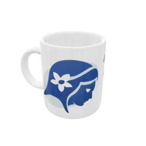 CANECA DE CERÂMICA VIRGEM EM AZUL - COLEÇÃO HORÓSCOPO - 325ML