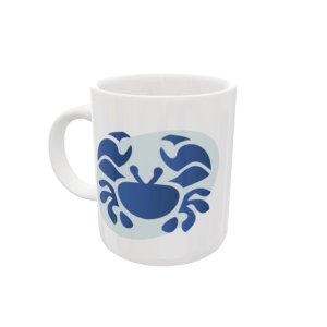 CANECA DE CERÂMICA CÂNCER EM AZUL - COLEÇÃO HORÓSCOPO - 325ML