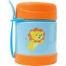 Pote Térmico Infantil Bebê Buba Animais Fun com Talher Leão Macaco Unicórnio Girafa Buba - 1
