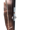 Ver imagem 4 de Porta de Alumínio  210 x 90 Com Vidro - Lambri Duplo PRETA