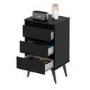 Ver imagem 4 de Mesa de Cabeceira Wood Retrô 3 Gavetas Ej Móveis