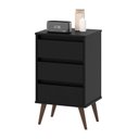 Ver imagem 1 de Mesa de Cabeceira Wood Retrô 3 Gavetas Ej Móveis