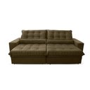 Ver imagem 4 de Sofá Retrátil Reclinável Zurique 2,30m Suede Velut Bege Molas no Assento - King House