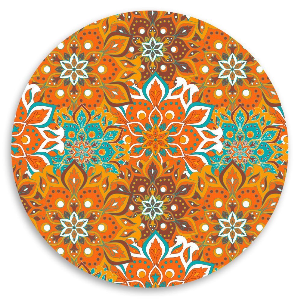 Capa para Sousplat Mandala Colorida Tecido Oxford - 35x35cm 4 Peças - 3