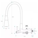 Ver imagem 3 de 2163 C80 Torneira Gourmet Parede Filtro 1/4 Lava Louças 3/4