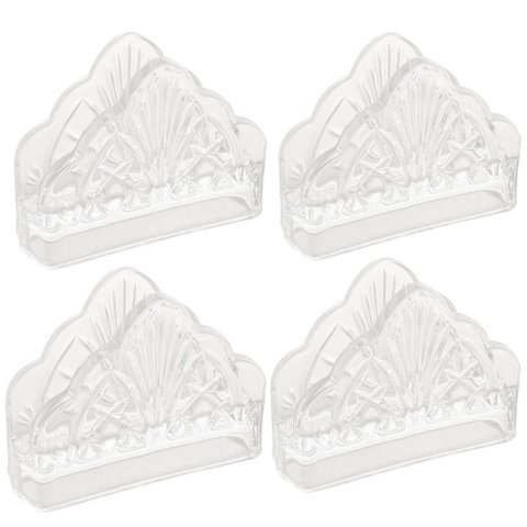 Kit 4 Porta Guardanapos Cristal Dublin 12,5cm Lyor Suporte para Papel de Mesa