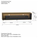 Ver imagem 4 de Rack para Tv até 65 Polegadas Loop 2 Gavetas com Vidro e Led Cedro/preto - Olivar Móveis