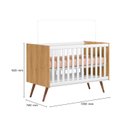 Ver imagem 3 de Berço Mini Cama Q Encanto Retro Freijo com Branco - Qmovi