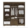 Guarda-Roupa Casal 6 Portas 3 Gavetas Rudrack Bergamo Cacau - 3