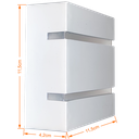 Ver imagem 2 de Arandela Externa Luminária de Parede Slim 2 Focos Soquete G9:branco/liso/110/220