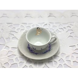 Jogo Cafezinho Lavanda Porcelana Antiga Cerâmica Maria Sofia - 4