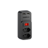 Adaptador Carregador Tomada Usb Duplo Eac 202 Intelbras Extensão Elétrica Tomada Bivolt Preto - 3
