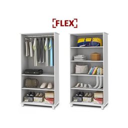 Armário Multiuso Sapateira com Cabideiro Flex Branco - 3 Armário Multiuso Sapateira com Cabideiro Flex Branco - 3