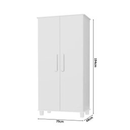 Armário Multiuso Sapateira com Cabideiro Flex Branco - 4 Armário Multiuso Sapateira com Cabideiro Flex Branco - 4