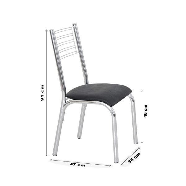 Kit 2 Cadeiras Aço Camila Ciplafe - 3