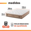 Ver imagem 3 de Colchão Casal Molas Ensacadas Euro Pillow Double Face Pró Hotel 138x188x31cm Probel até 150kg