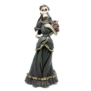 Estátua Noiva Caveira (Preta) - Decoração em Resina