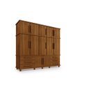 Ver imagem 1 de Guarda Roupa Londres Triplex Grande 5 Portas 6 Gavetas com Maleiro Luapa Móveis