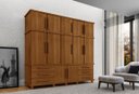 Ver imagem 2 de Guarda Roupa Londres Triplex Grande 5 Portas 6 Gavetas com Maleiro Luapa Móveis
