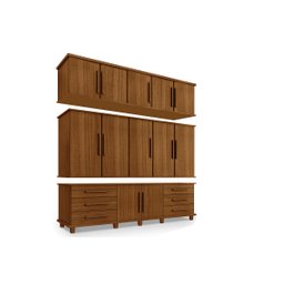 Guarda Roupa Londres Triplex Grande 5 Portas 6 Gavetas com Maleiro Luapa Móveis - 4