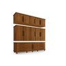 Guarda Roupa Londres Triplex Grande 5 Portas 6 Gavetas com Maleiro Luapa Móveis - 4