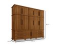 Ver imagem 5 de Guarda Roupa Londres Triplex Grande 5 Portas 6 Gavetas com Maleiro Luapa Móveis