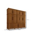 Ver imagem 5 de Guarda Roupa Londres Triplex Grande 5 Portas 6 Gavetas com Maleiro Luapa Móveis