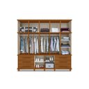 Ver imagem 3 de Guarda Roupa Londres Triplex Grande 5 Portas 6 Gavetas com Maleiro Luapa Móveis