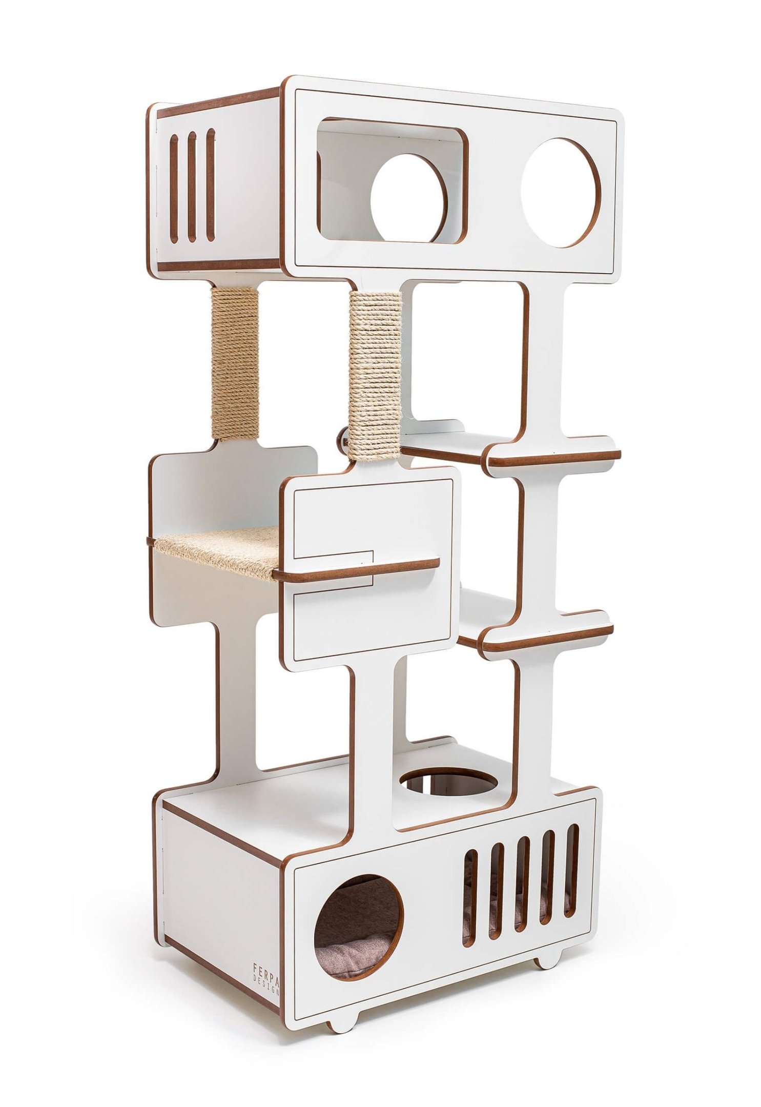 Torre para Gatos Branca com Colchão Ferpa Design - 3