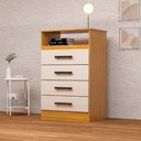 Ver imagem 1 de Cômoda Jessica em MDF 4 Gavetas ACP Móveis
