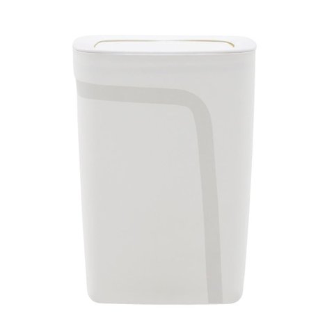 Lixeira Tramontina Compact em Polipropileno Branco com Tampa Basculante 10,5 L