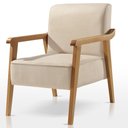 Ver imagem 1 de Poltrona Lina Agarb Decor:linho Bege Claro