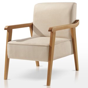 Poltrona Lina Agarb Decor:linho Bege Claro