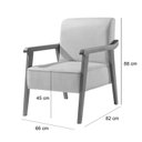 Ver imagem 2 de Poltrona Lina Agarb Decor:linho Bege Claro