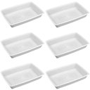 Ver imagem 1 de Kit 6 Bandejas de Plástico 7l Bacia Plasvale 45x30x8cm Açougue Restaurante