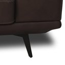 Ver mais imagens de Sofá 3 Lugares para Sala Living Industrial 216cm Cádis L06 Couro Marrom Escuro - Lyam Decor